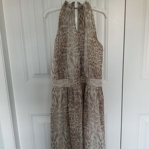 Animal print XS mango halter dress